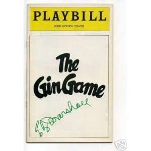  E.G. EG Marshall The Gin Game Signed Autograph Playbill 