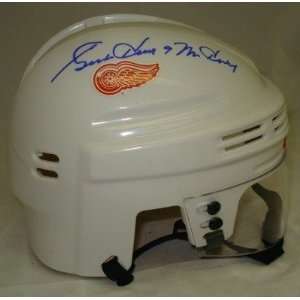 GORDIE HOWE Signed Red Wings Mini Helmet Mr Hockey JSA   Autographed 