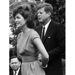 Jacqueline Kennedy, John F. Kennedy, on the White House Lawn, May 28 
