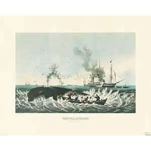  Poster Print   Whale Fishery   Artist Nathaniel Currier (and James 
