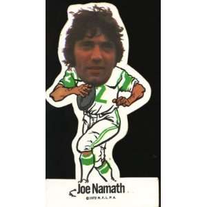 Joe Namath 1972 Nflpa Vinyl Sticker   Sports Memorabilia