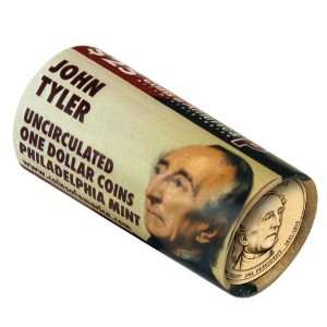  John Tyler $1 Coin   P Mint Roll   Uncirculated 