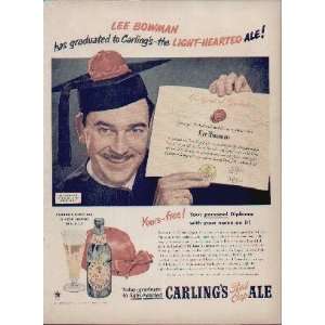 LEE BOWMAN has graduated to Carlings   the Light Hearted Ale 