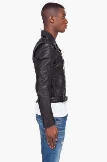 Pierre Balmain Leather Biker Jacket for men  