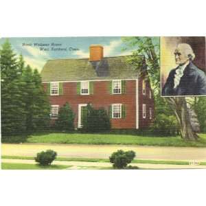  1940s Vintage Postcard Noah Webster Home   West Hartford 