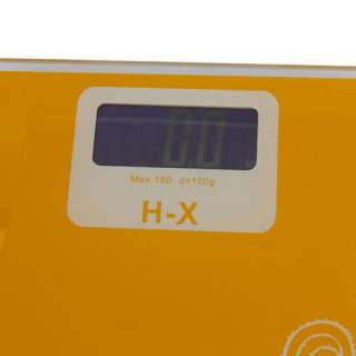 New 150KG/330LB Digital Body Fitness Fat Weight Scale Yellow  