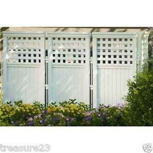  Panel Resin Wicker Outdoor Screen Privacy Fencing WHITE  