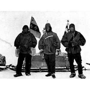 Lt. Shackleton, Captain Scott and Dr. Wilson, Antarctica Photographic 