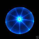 BLUE LED LIGHT UP FLYING DISC NIGHT FUN FRISBEE BEACH CAMPING CONCERT 