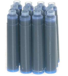 12 Fountain Pen Ink Cartridges refill BLUE  