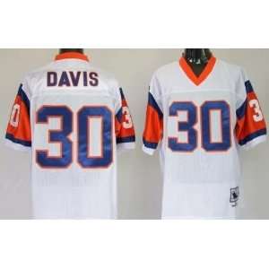 Terrell Davis #30 Denver Broncos Replica Throwback NFL Jersey White 