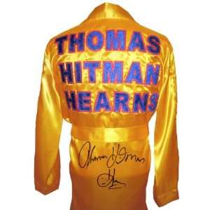 Thomas Hitman Hearns Signed Boxing Robe   Autographed Boxing Robes 