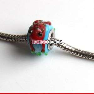 10x Frog Lampwork Glass Beads Fit Charms Bracelet P1521  