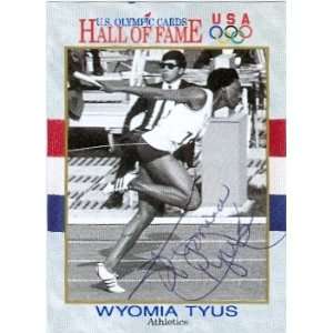  Wyomia Tyus Autographed/Hand Signed card 1991 Impel #26 