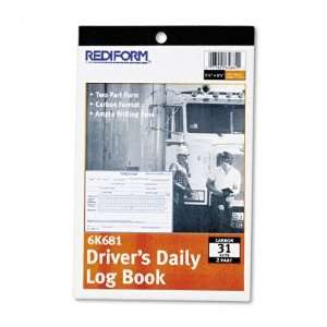  RED6K681   Drivers Daily Log Duplicate Book w/Carbon 