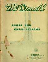 McDonald Pumps Water Systems Catalog Centrifugal  
