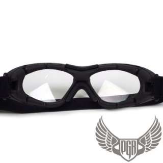MOTORCYCLE CHOPPER HARLEY DESERT SPORT GOGGLE D15 CLEAR  