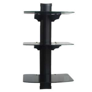 DVD Stereo Components 3 Shelf Wall Mount Bracket Stand Cable Box 