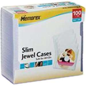  Memorex Clear Slim CD Jewel Cases   100 Pack Electronics