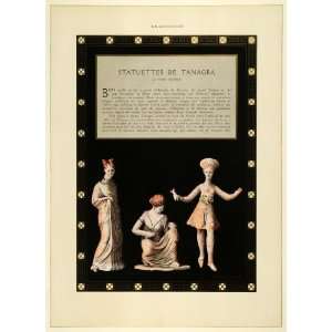  1932 Prints Article Tanagra Terracotta Figurines Statues 