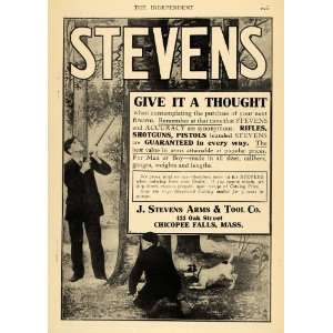  1907 Ad J. Stevens Arms & Tool Co. Firearms Dog Hunting 
