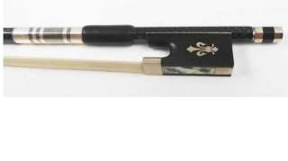 Top D Z #601 Braided Carbon Fiber Violin Bow 4/4 Flower Inlay full 