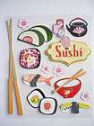 Sushi Seaweed Japanese Food Chopsticks Rice Saki K&COMPANY 3D STICKERS