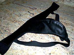 Mens Leather Jock Strap with 2 elastic band, 32   34 Made in USA 