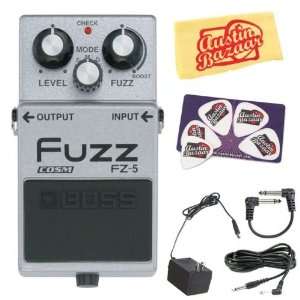  Boss FZ 5 Fuzz Distortion Pedal Bundle with AC Adapter, 10 