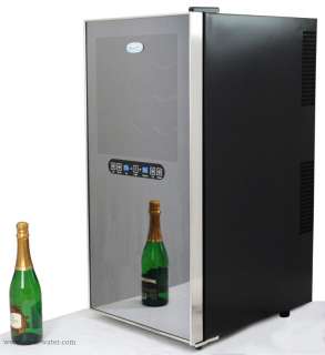 AW 322ED NewAir 32 Bottle Dual Zone Wine Cooler With Mirrored Finish