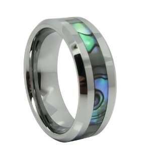  8mm Comfort Fit High Polish Tungsten Carbide Ring Mens 