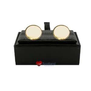  Gold Plated Round Cufflinks Presentation Boxed Patio 