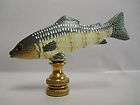 LAMP FINIAL, HAND PAINTED WOODEN FISH, #3  