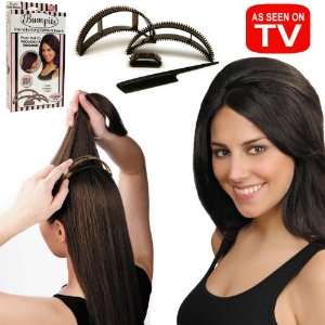  Set of 3 Bumpits Hair Volumizing Inserts   Dark Brown 