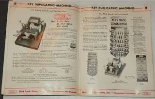   1958 KEIL KEY MACHINE BLANK CATALOG   SKELETON LOCK PICK   