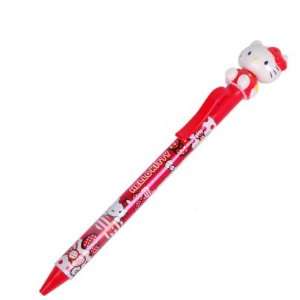 Hello Kitty Sanrio Bows Ball Pen w/ Bobblehead   Red