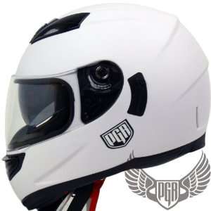 PGR Dual Visor Full Face Motorcycle Helmet DOT Approved (Large, Matte 