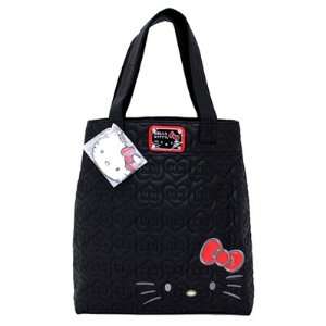   HELLO KITTY QUILTED HEART FACE TOTE BAG BY LOUNGEFLY 
