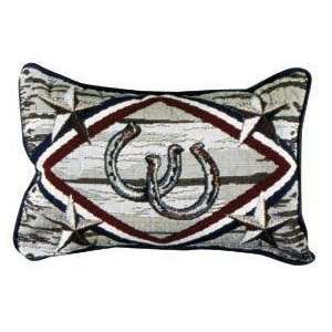  Set of 2 Texas Star Horseshoe Decorative Throw Pillows 9 
