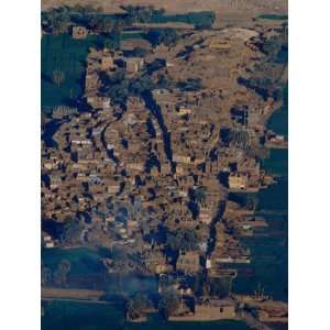  View of West Bank Village from Hot Air Balloon, Luxor 