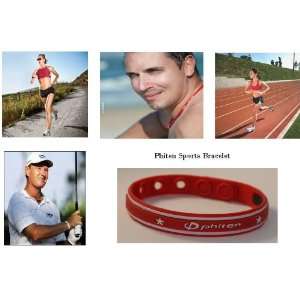  Phiten Sports Type Bracelet (red/white) Health & Personal 
