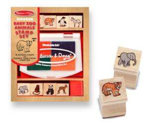 Melissa and Doug Baby Zoo Animals Craft Stamp Set 000772016384  