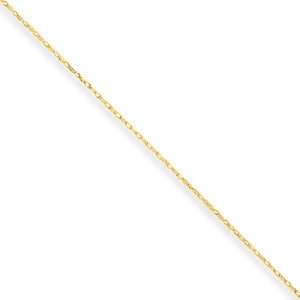    .5mm, 14 Karat Yellow Gold, Cable Rope Chain   20 inch Jewelry