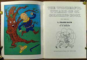WONDERFUL WIZARD OF OZ Coloring Book~ Dover 1974  
