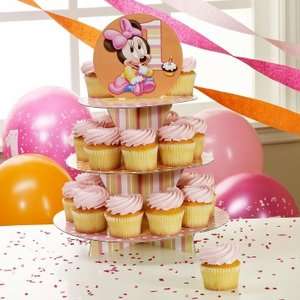 Disney Babies MINNIE 1st Birthday Favor Cupcake Tree Stand Cake 
