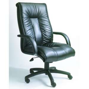  EXECUTIVE OFFICE ITALIAN BLACK LEATHER CHAIR/SEAT Kitchen 