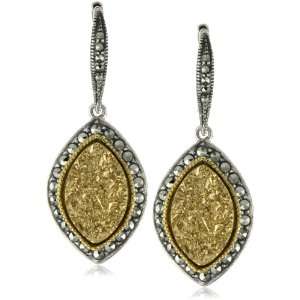  Judith Jack Marcasite and Drusy Drop Earrings Jewelry
