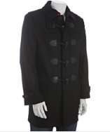 Paul Smith ps black wool toggle placket duffle coat style# 316866501