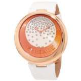 plated leather mother of pearl diamond watch $ 1500 00