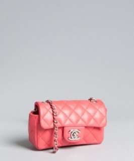 Chanel salmon quilted leather Classic mini crossbody bag   
